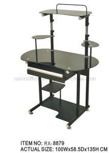Black Tempered Glass Computer Table (RX-8879)