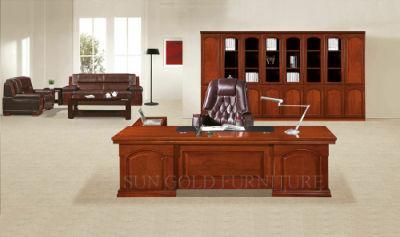 Foshan Factory Wholesale MDF High Class Elegant Office Table with Side Cabinet (SZ-OD526)