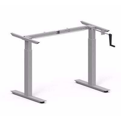 Manual Hand-Cranked Two Sections Height Adjustable Sit Stand up Desk up and Down Table