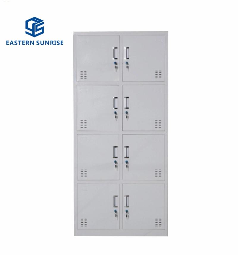 Modern Furniture 8-Door Steel Cabinet for School/Gym/Office