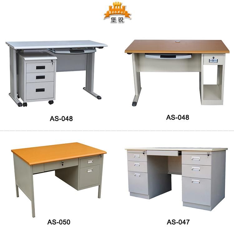 Metal Furniture Commercial Use 8 Drawer Melamine Board Cumputer Desk Office Table