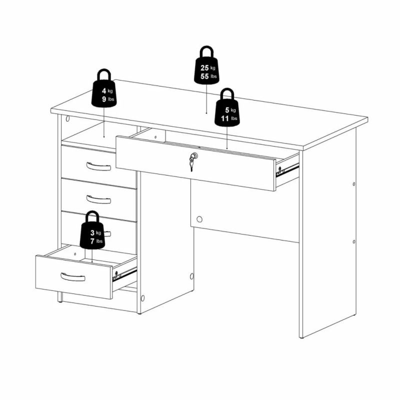 Office Furniture Simple Design Melamine Wooden Board Computer Desk