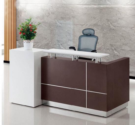 Mixed Color Latest Design Office School Wooden Reception Desk