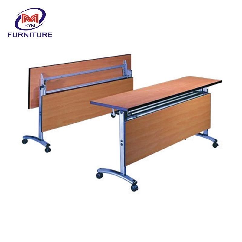 Wholesale Cheap Price Wooden Rectangular Foldable Meeting Table