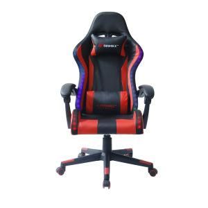 Factory Price RGB Light Leather Office Chair with Ergonomic Headres