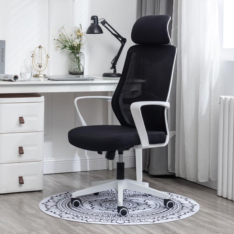 2022 New Design Chair High Back White Plastic Fabric Office Chair Meeting White Chair