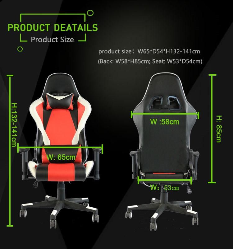 (ZHONG) LED Gaming Chair for Gamer with 11 Colors LED Lights