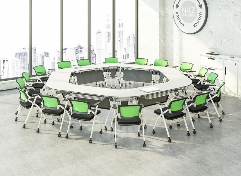 High Quality Fan Shaped Meeting Room Folding Training Table