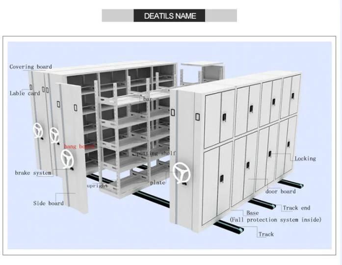 Metal Library Use Mobile Compactor Mass Shelf Mobile Archive Shelves