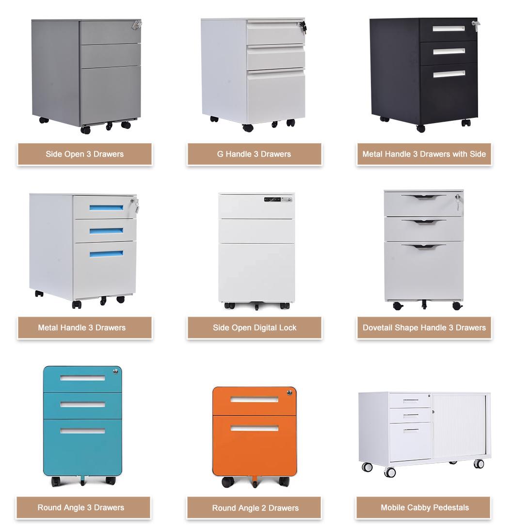 Office Metal 3 Drawer File Cabinet Storage with Lock