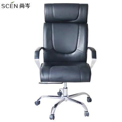 Wholesale China Black Erognomic PU Leather Desk Executive Chair CEO Big and Tall Office Chair