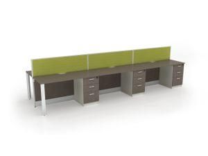 6 Person Office Room Table Computer Workstation with Partition