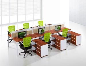 16 mm Top Panel 6 Persons Office Staff Workstation Partition Desk