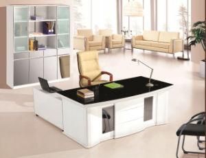 High Glossy Office Table Executive Table Glass Top Office Desk New Design Executive Desk Office Furniture 2019 High Quality Furniture