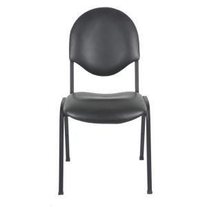 Modern Office Side Chair with Vinyl Upholstered and Metal Frame
