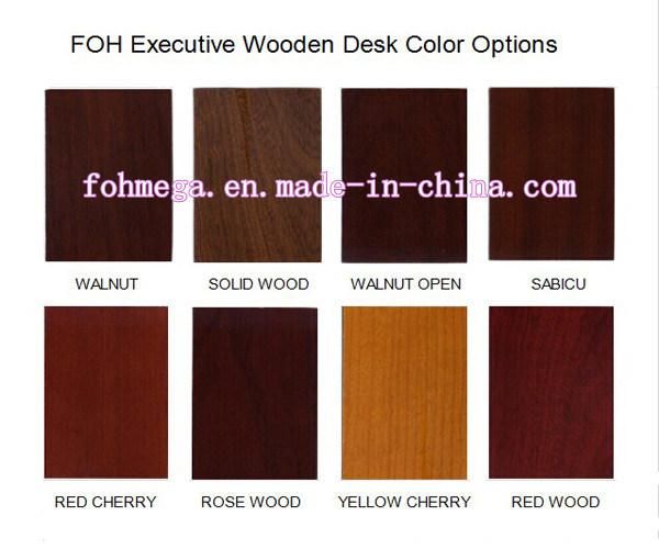 Walnut Mcf Perfect Design Executive Desk for Sale (FOH-HMB241)