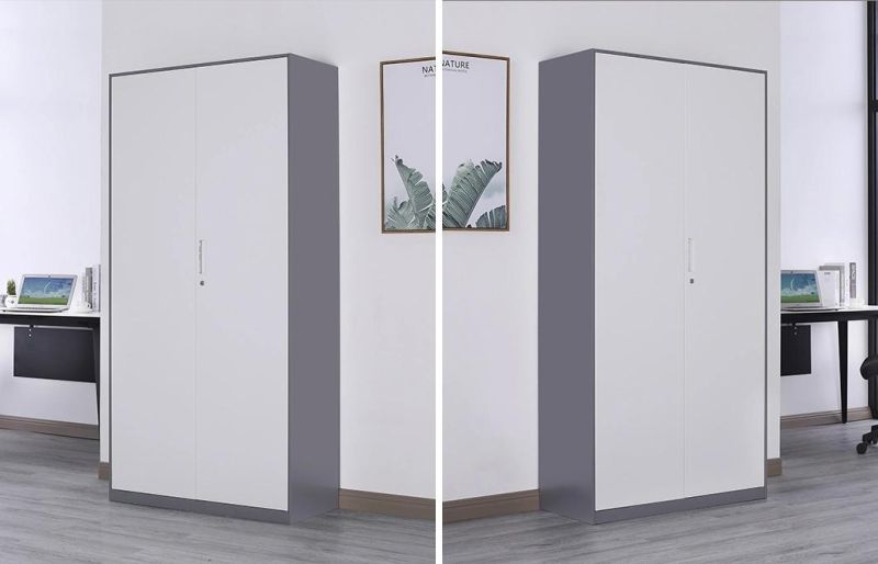2 Doors Metal Cupboard Storage Cabinet with Lock