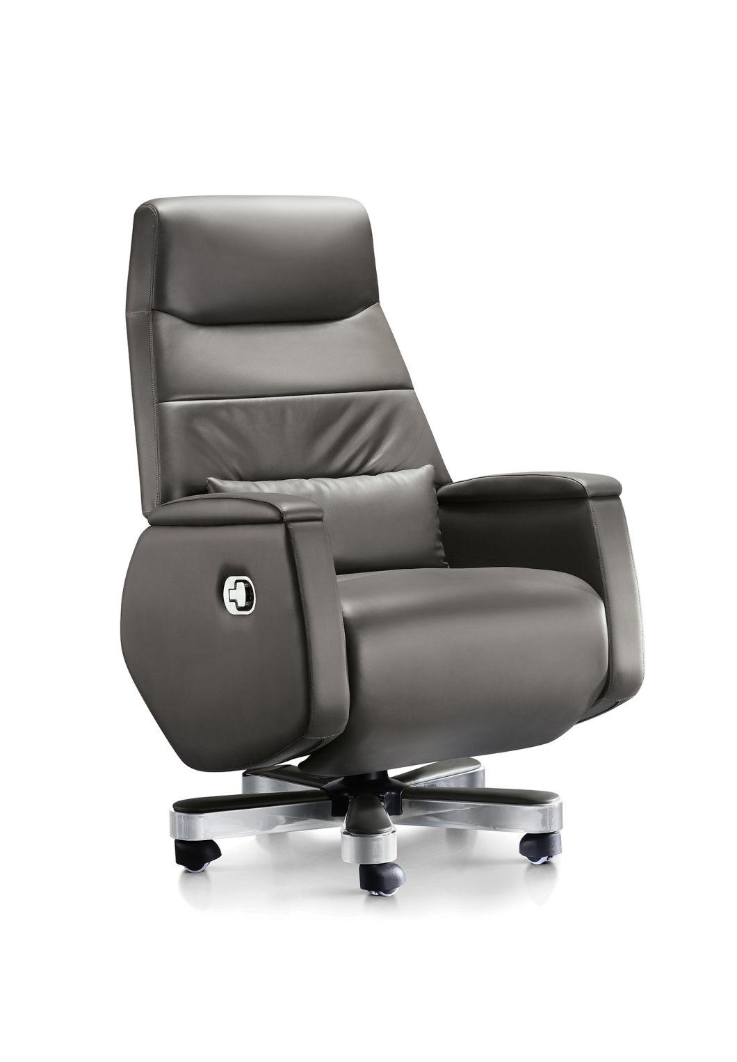 Luxury Big Size Office Boss Chair Leather Rotary Chair