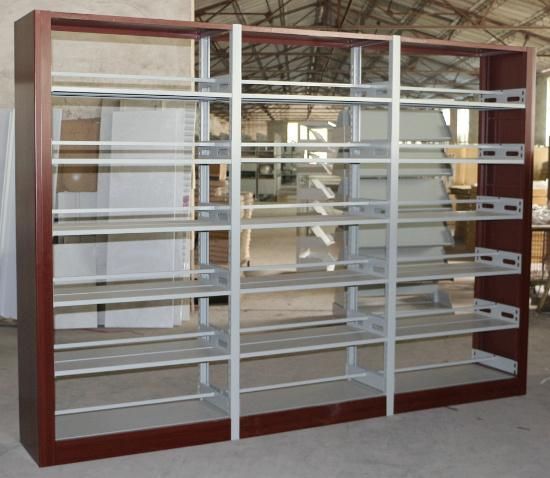 Fas-064 School Furniture Double Side Bookcase Metal Library Book Shelf