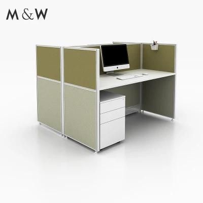 Fashion Modern Furniture Desk Commercial Metal Table 2 Person Workstation Office Cubicle
