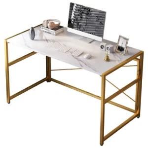 Golden Metal New Computer Laptop Stand Executive Simple Standing Office Desk