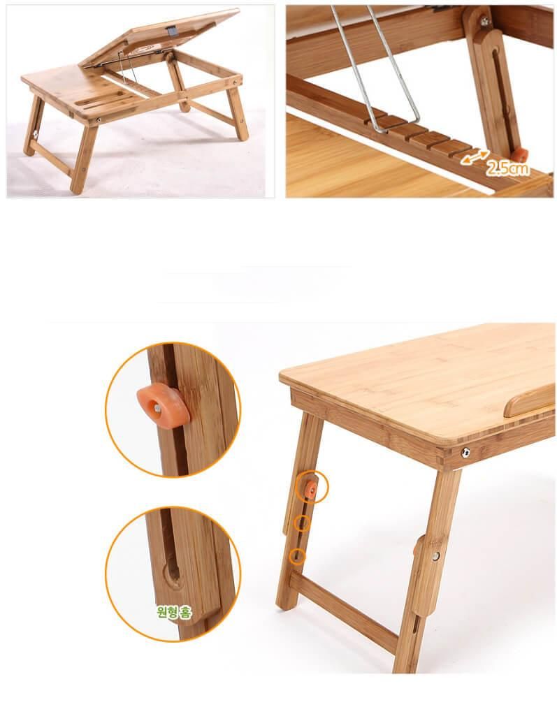 Customized Adjustable Foldable Laptop Tray Table Stand for Desk with Cooling Fan