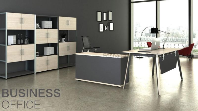Flexible Modern Melamine Executive Office Desk with Mobile Pedestal
