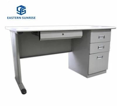 Computer Workstation Metal Study Desk with 3 Storage Drawers