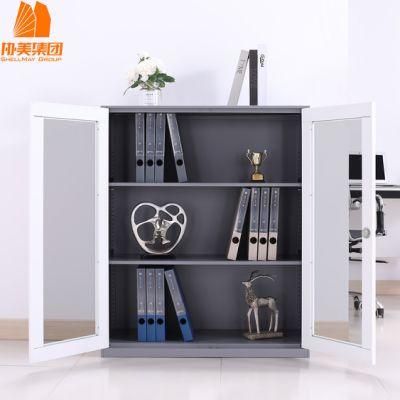 Modern Design Document Storage Glass Door File Cabinet