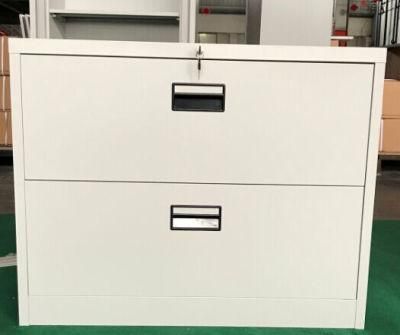 Wide Two Drawer Lateral Metal Filing Cabinet