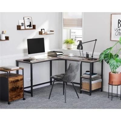 Home Furniture Metal Frame L Shape Large Corner Computer Desk