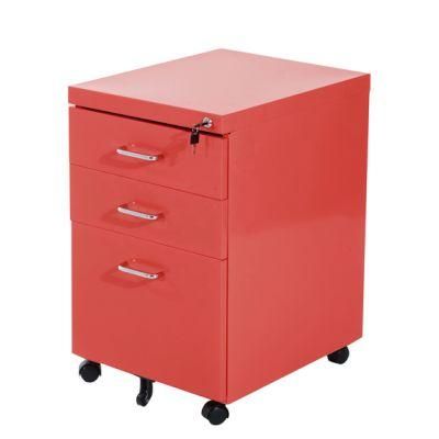 Office Cheap Under Desk Small 3 Drawer Pedestal Filing Storage Cabinet with Wheels