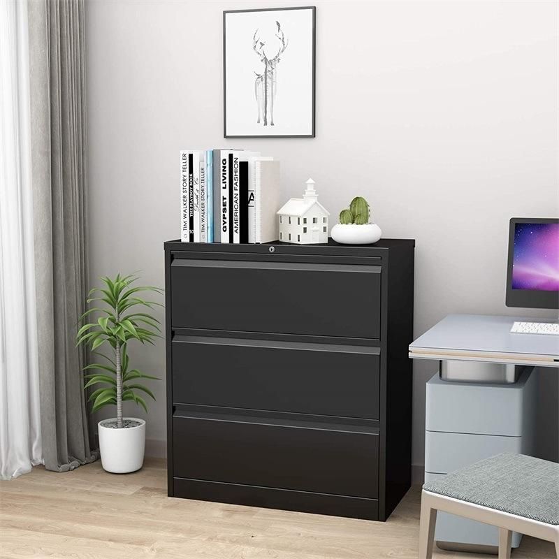 3 Drawer Lateral File Cabinet Lateral File Cabinet with Lock for Home and Office