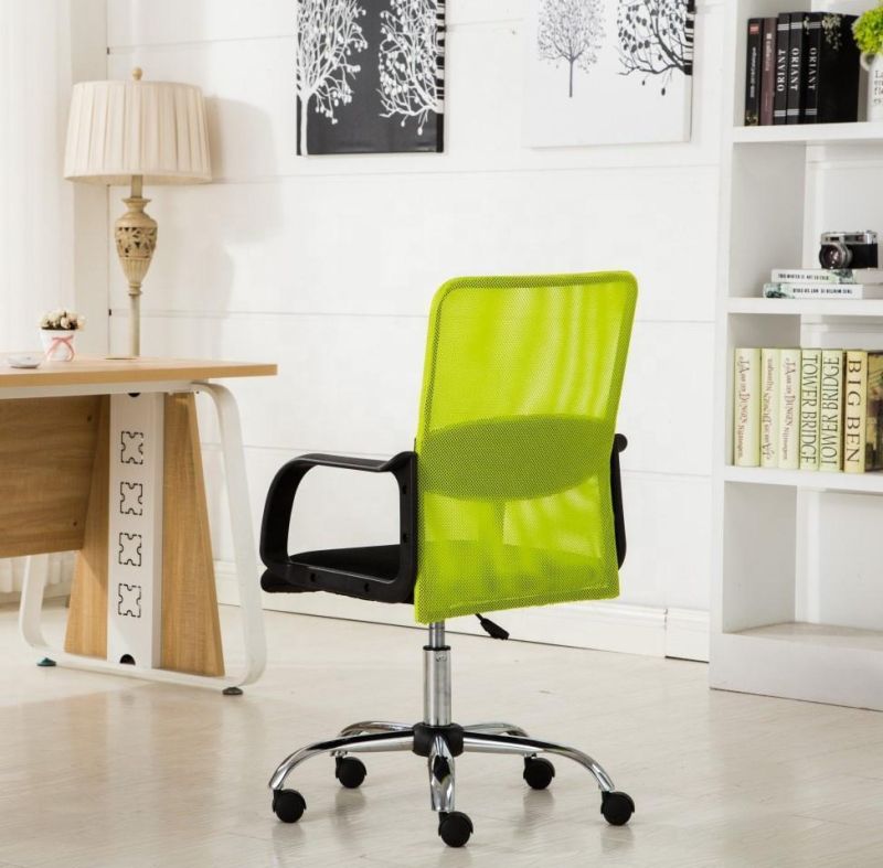 Green Mesh Plastic Office Chair with Low Back