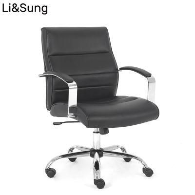 Factory Wholesale Middle Back PU Leather Office Executive Chair