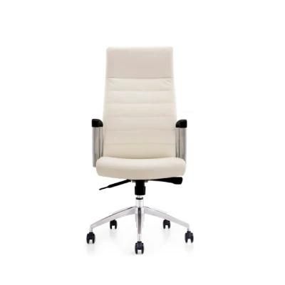 Modern Furniture Executive Swivel Boss Leather Office Chair with High/MID Back for Office Building, White