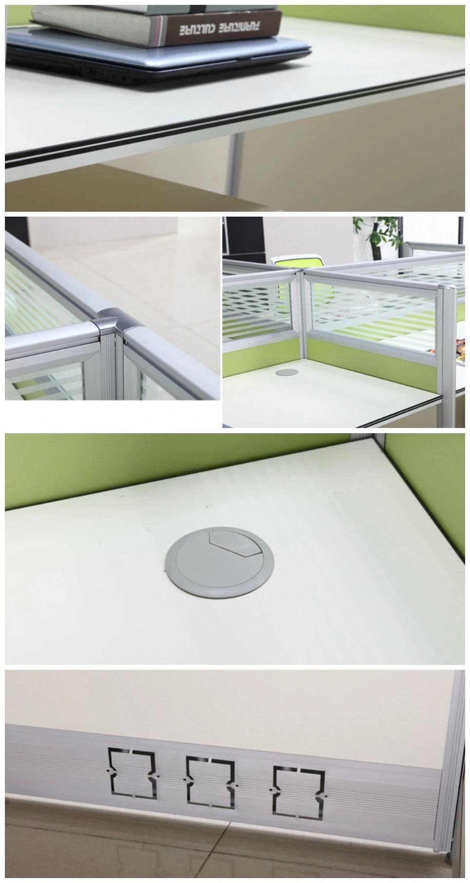 High End Modular Glass Office Workstations Cubicles 2-6 Person Seats Partitions