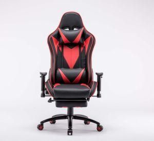 Colorful PC Racing Reclining Chair Leather Gaming Office Chair with Footrest