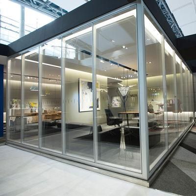 Aluminum Frame Office Soundproof Glass Wall Partition