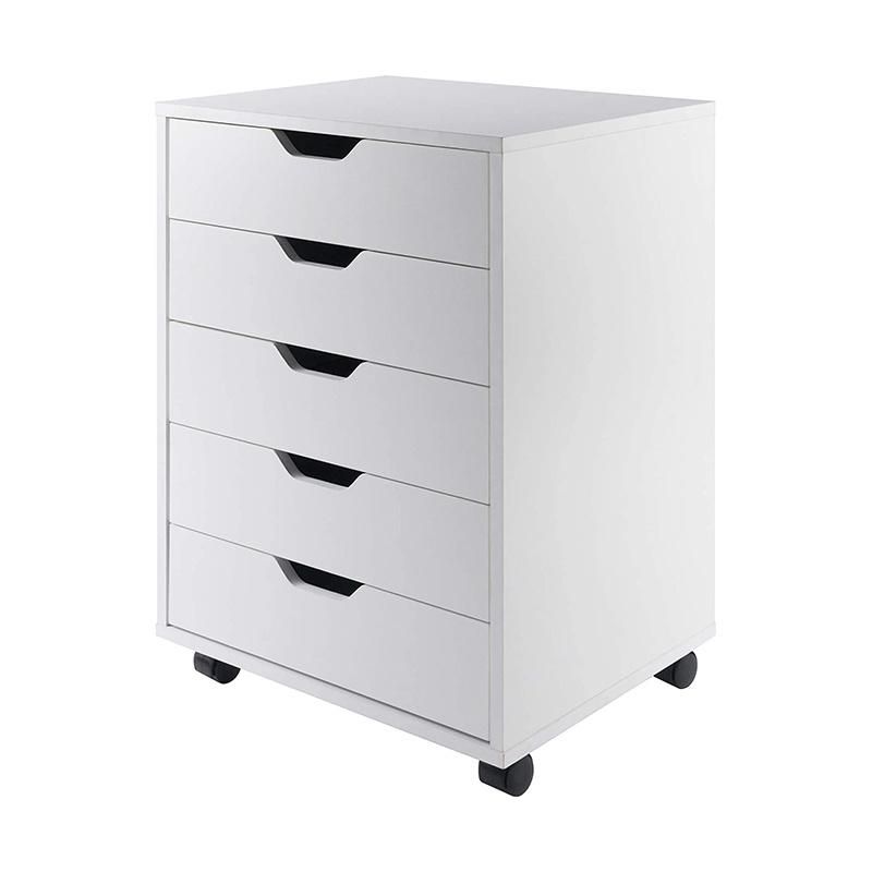 White Simple Office Storage Cabinet Customized Removable File Cabinet