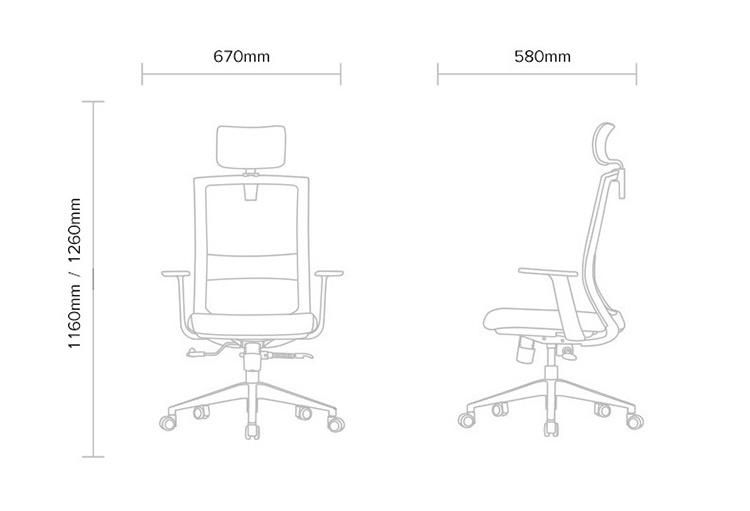 Office Furniture Ergonomic Office Chairs Mesh High Back Desk Chair Swivel Chair with Headrest