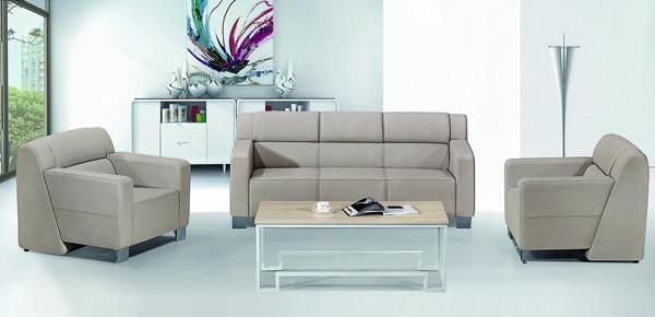 High Quality Brown Leather Sofa Set for CEO Office Negotiation Reception