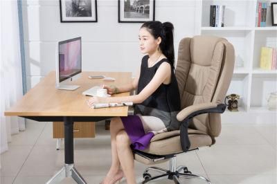 Wholesale High Quality Luxury Ergonomic Light Brown PU Leather Modern Computer Office Executive Chairs