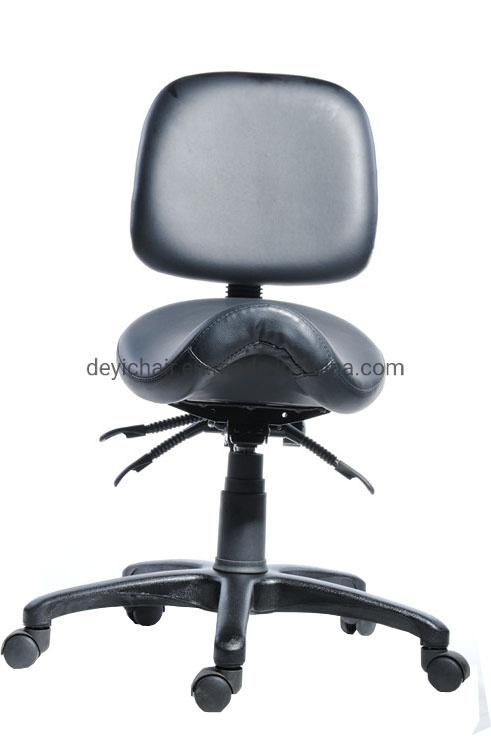 300mm Nylon Base Nylon Castor Class 4 Gas Lift Three Lever Light Duty Mechanism with Backrest Saddle Chair