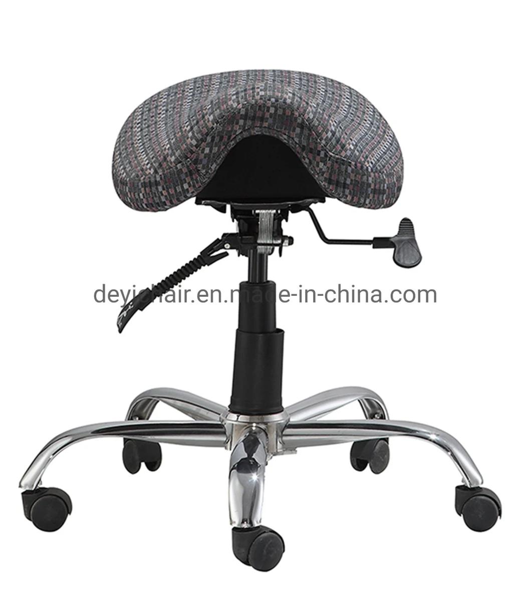 Two Lever Mechanism fabric PU Upholstery up and Down Seat Angle Adjustment Saddle Shape Computer Office Chair