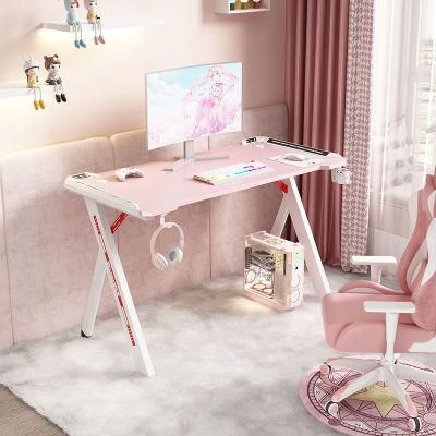 Elites Pink Series Girl Bedroom Gaming Executive Desk RGB Light Included E-Sports Table
