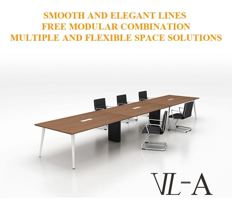 Foshan Luxury Office Furniture 8 Person Meeting Melamime Conference Table