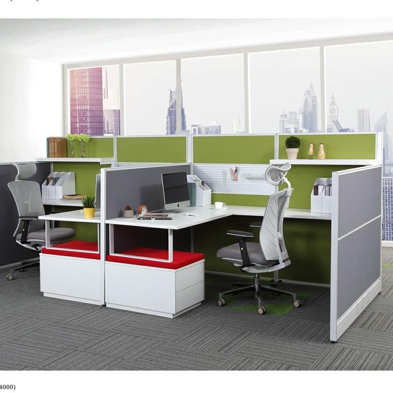 Commercial 4 Seat Office Desk Modern Table Modular Office Workstation