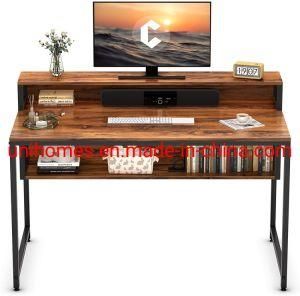 Office Desk with Monitor Shelf Studying Writing Table for Home Office