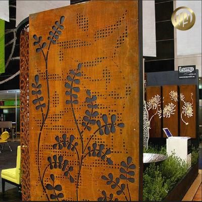 Outdoor Decorative Garden Divider Corten Steel Screen/ Laser Cut Fence Panel